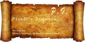 Pintér Izabella névjegykártya